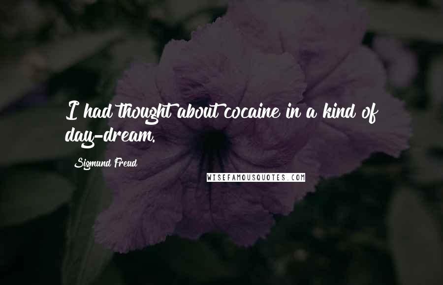 Sigmund Freud Quotes: I had thought about cocaine in a kind of day-dream.