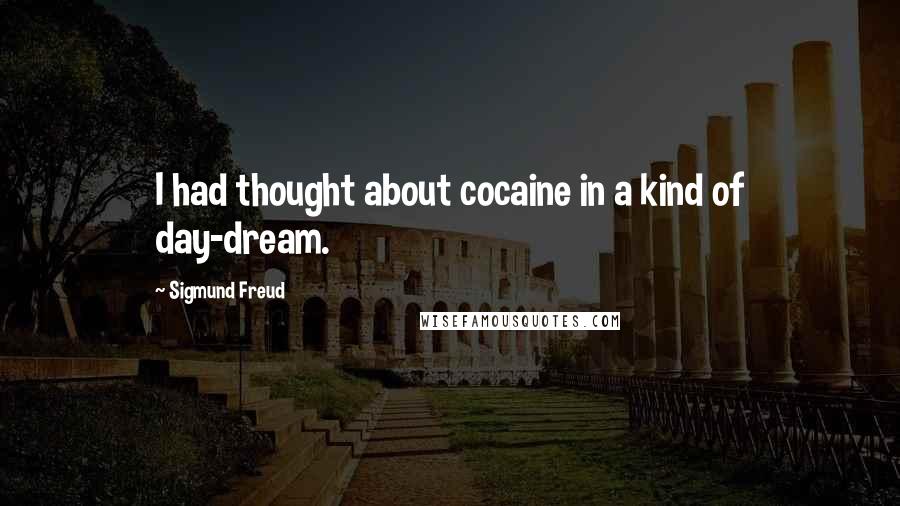 Sigmund Freud Quotes: I had thought about cocaine in a kind of day-dream.