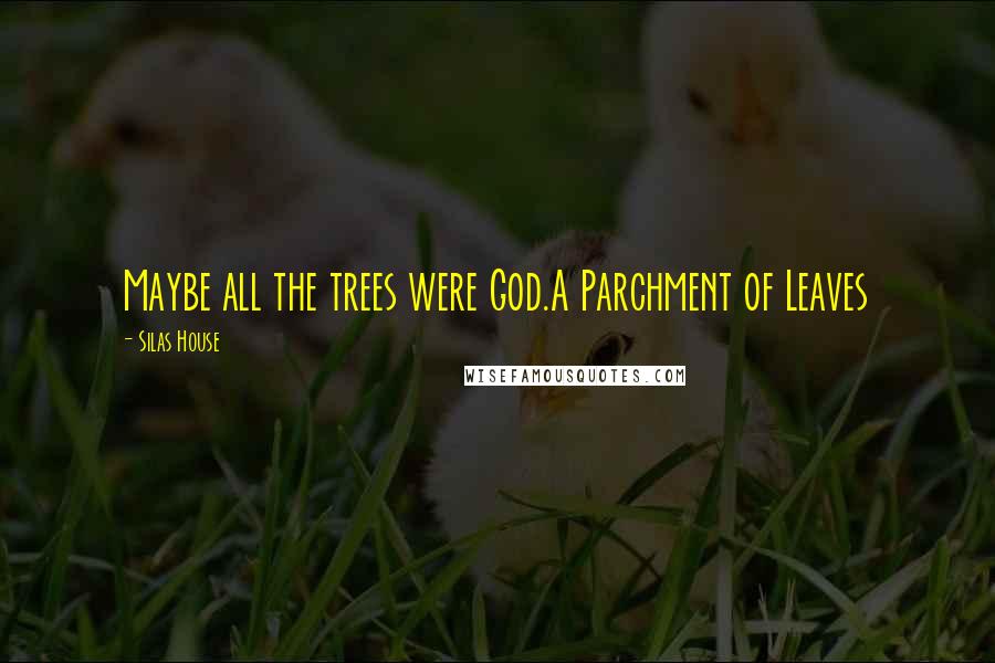 Silas House Quotes: Maybe all the trees were God.A Parchment of Leaves