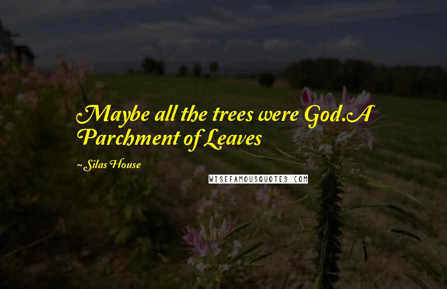 Silas House Quotes: Maybe all the trees were God.A Parchment of Leaves