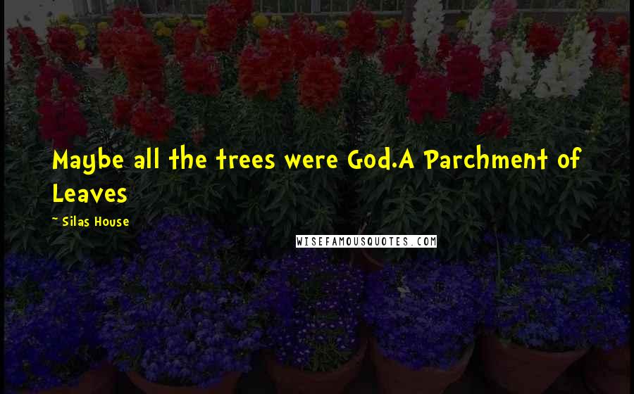 Silas House Quotes: Maybe all the trees were God.A Parchment of Leaves