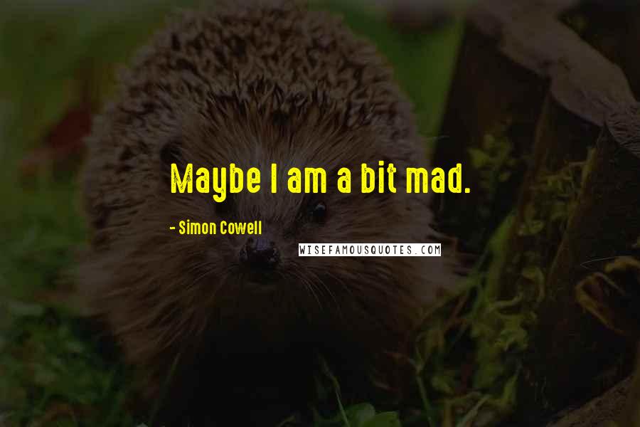 Simon Cowell Quotes: Maybe I am a bit mad.