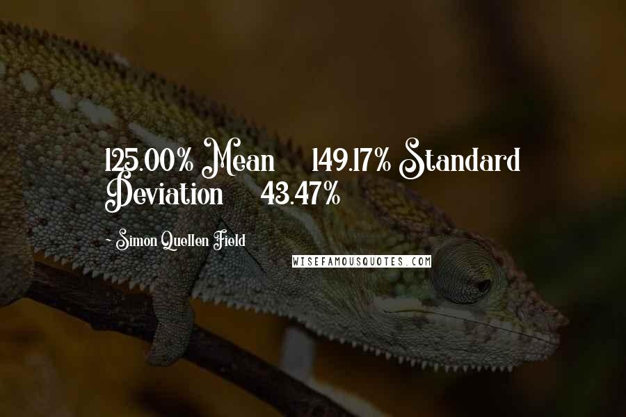 Simon Quellen Field Quotes: 125.00% Mean     149.17% Standard Deviation     43.47%