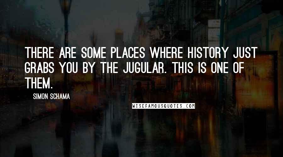 Simon Schama Quotes: There are some places where history just grabs you by the jugular. This is one of them.