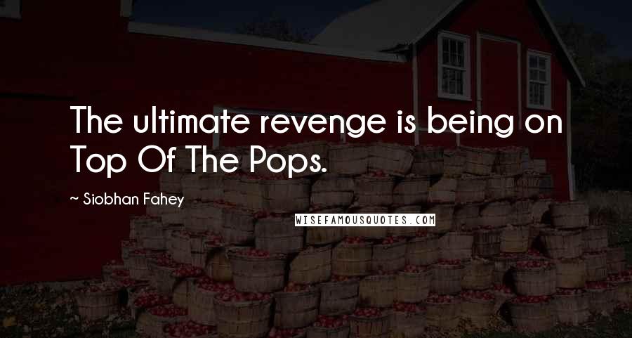 Siobhan Fahey Quotes: The ultimate revenge is being on Top Of The Pops.