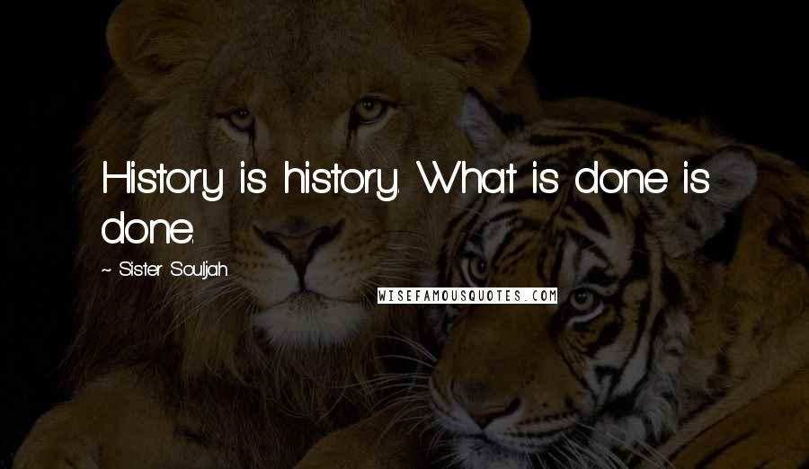 Sister Souljah Quotes: History is history. What is done is done.
