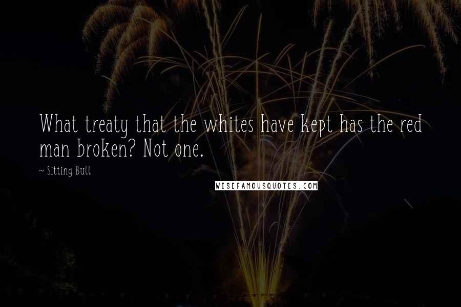 Sitting Bull Quotes: What treaty that the whites have kept has the red man broken? Not one.