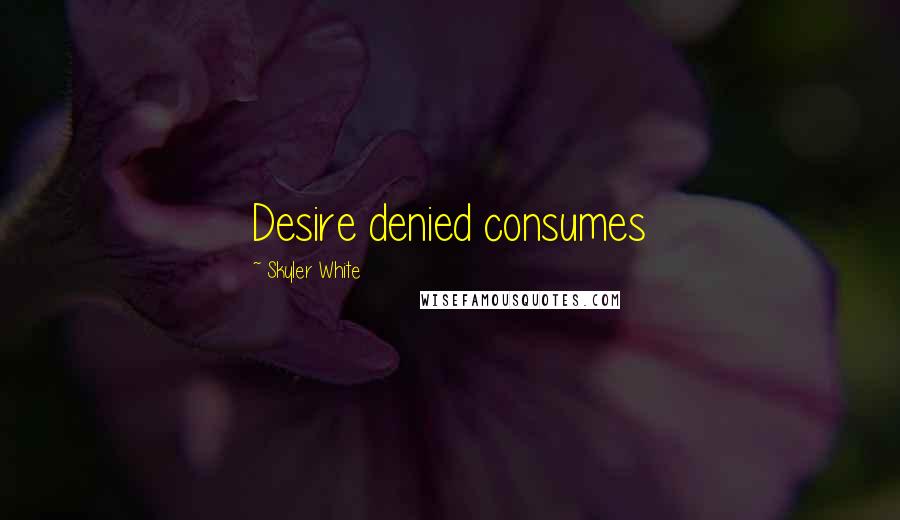 Skyler White Quotes: Desire denied consumes