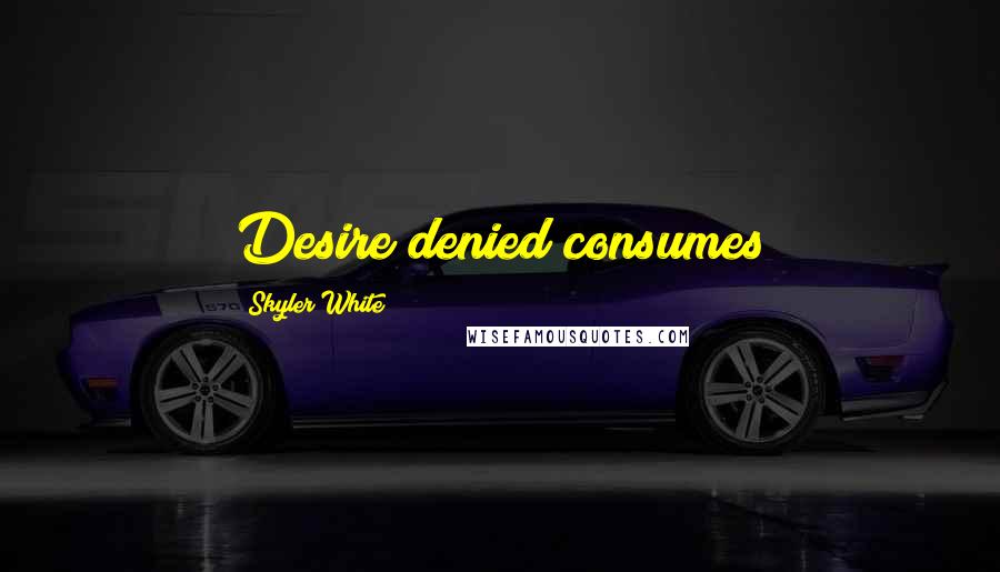 Skyler White Quotes: Desire denied consumes