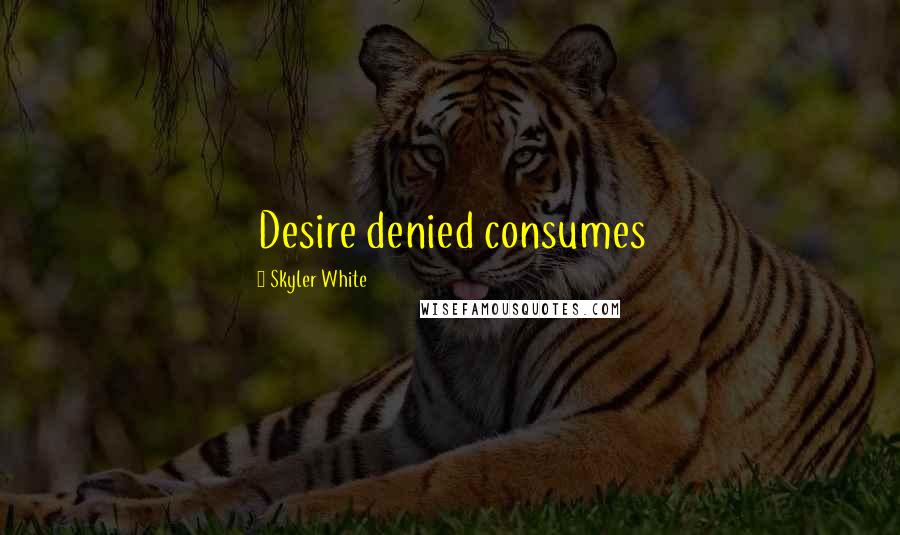 Skyler White Quotes: Desire denied consumes