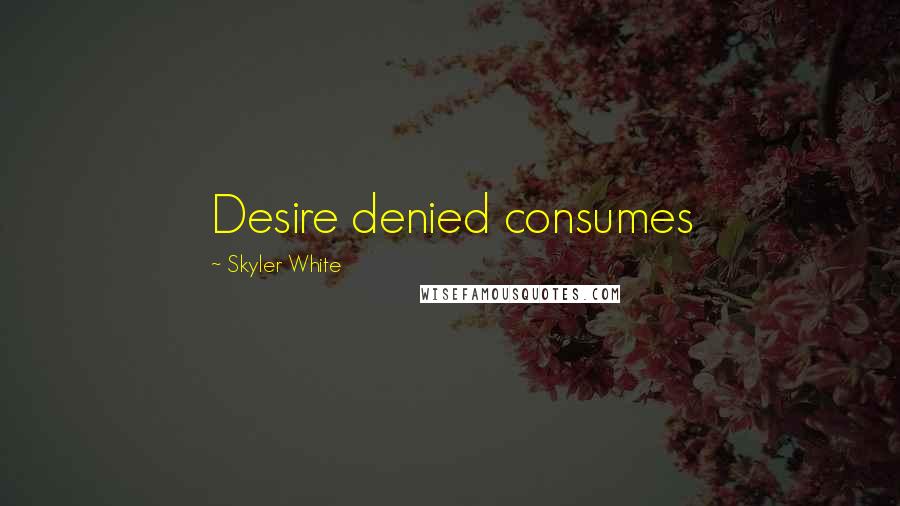 Skyler White Quotes: Desire denied consumes