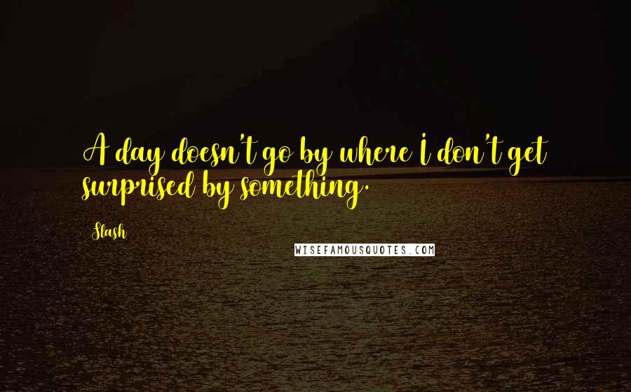 Slash Quotes: A day doesn't go by where I don't get surprised by something.