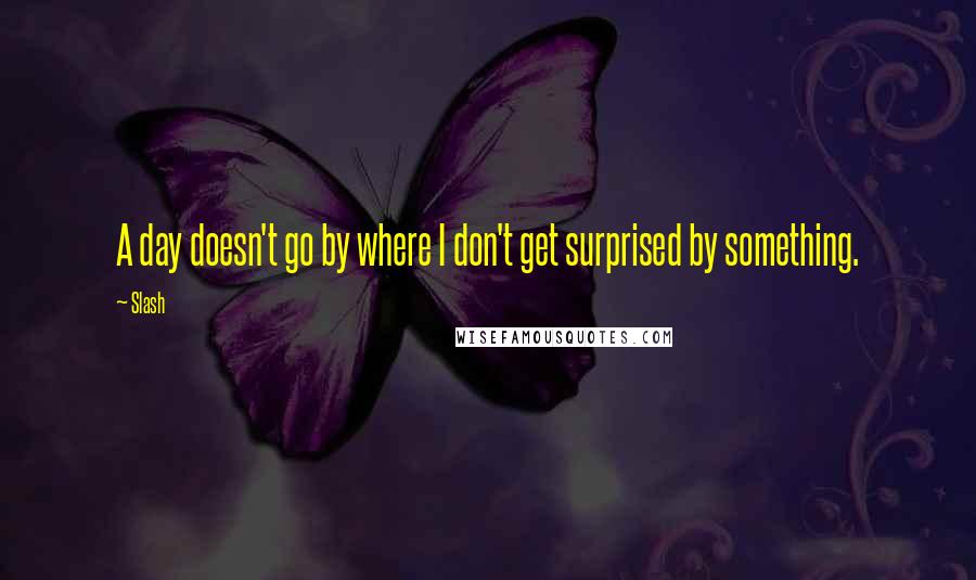 Slash Quotes: A day doesn't go by where I don't get surprised by something.