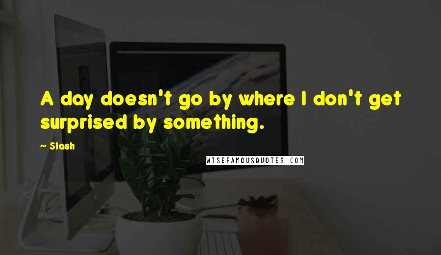 Slash Quotes: A day doesn't go by where I don't get surprised by something.