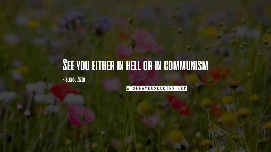 Slavoj Zizek Quotes: See you either in hell or in communism