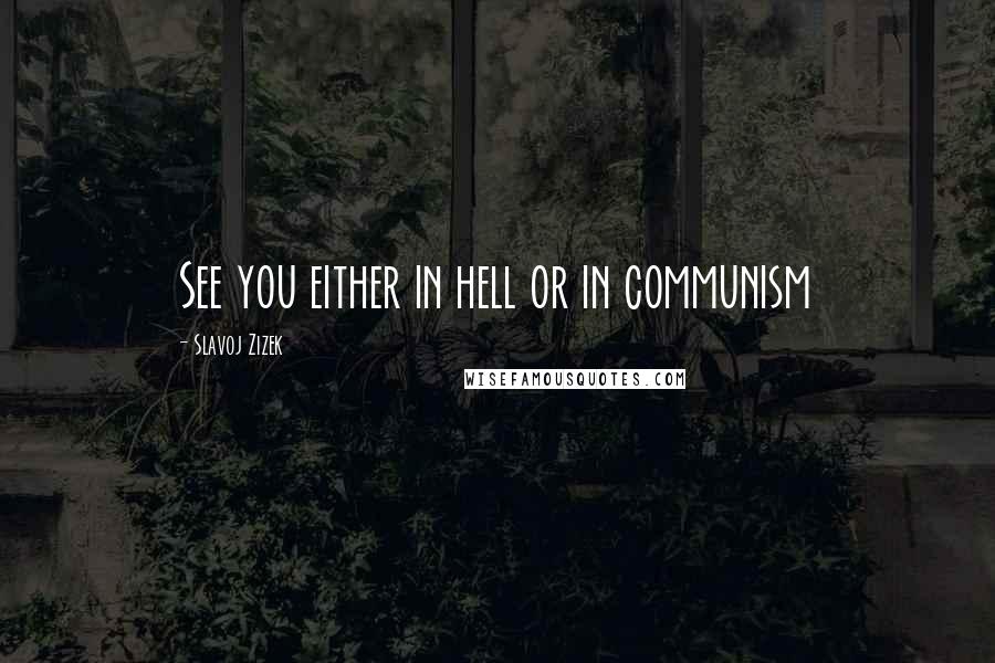 Slavoj Zizek Quotes: See you either in hell or in communism