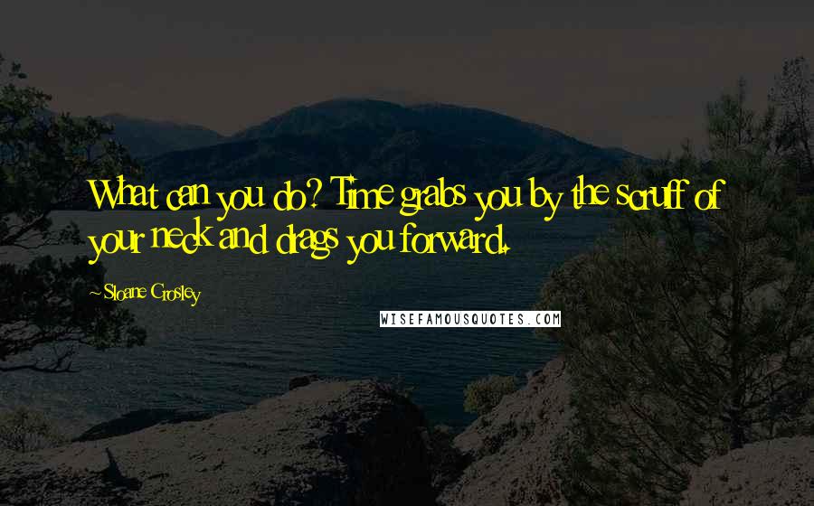 Sloane Crosley Quotes: What can you do? Time grabs you by the scruff of your neck and drags you forward.