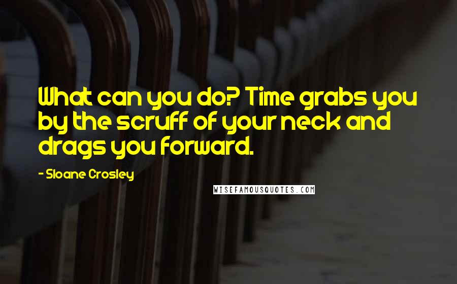Sloane Crosley Quotes: What can you do? Time grabs you by the scruff of your neck and drags you forward.
