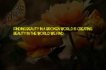 Finding Beauty In A Broken World Quotes