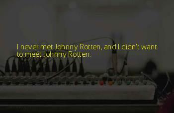 Johnny Rotten Quotes