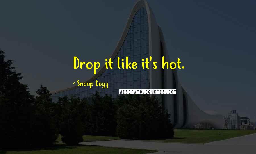 Snoop Dogg Quotes: Drop it like it's hot.