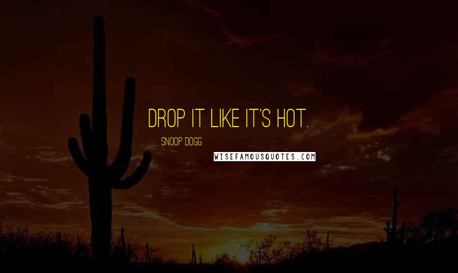 Snoop Dogg Quotes: Drop it like it's hot.