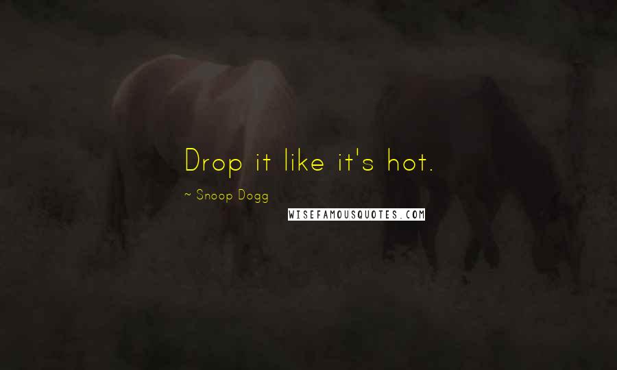 Snoop Dogg Quotes: Drop it like it's hot.