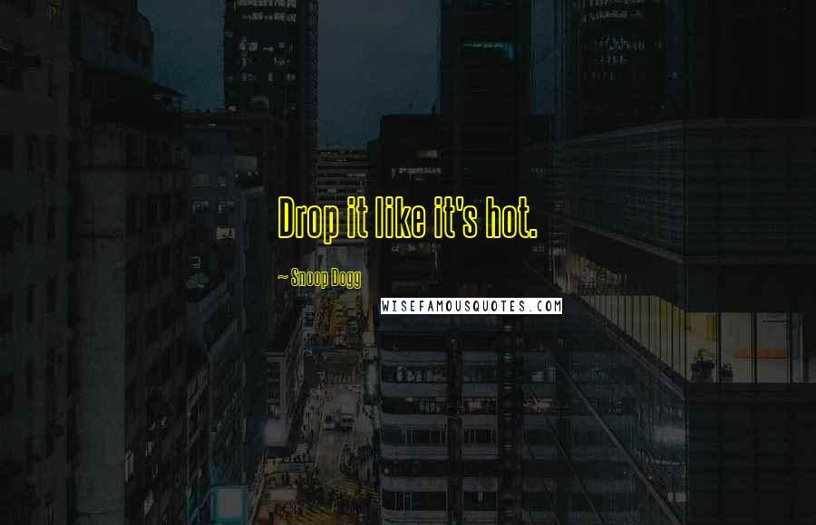 Snoop Dogg Quotes: Drop it like it's hot.