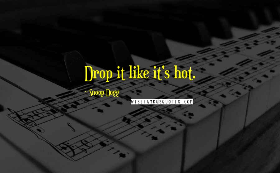 Snoop Dogg Quotes: Drop it like it's hot.