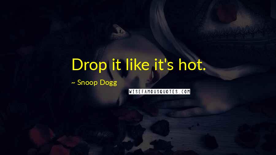 Snoop Dogg Quotes: Drop it like it's hot.