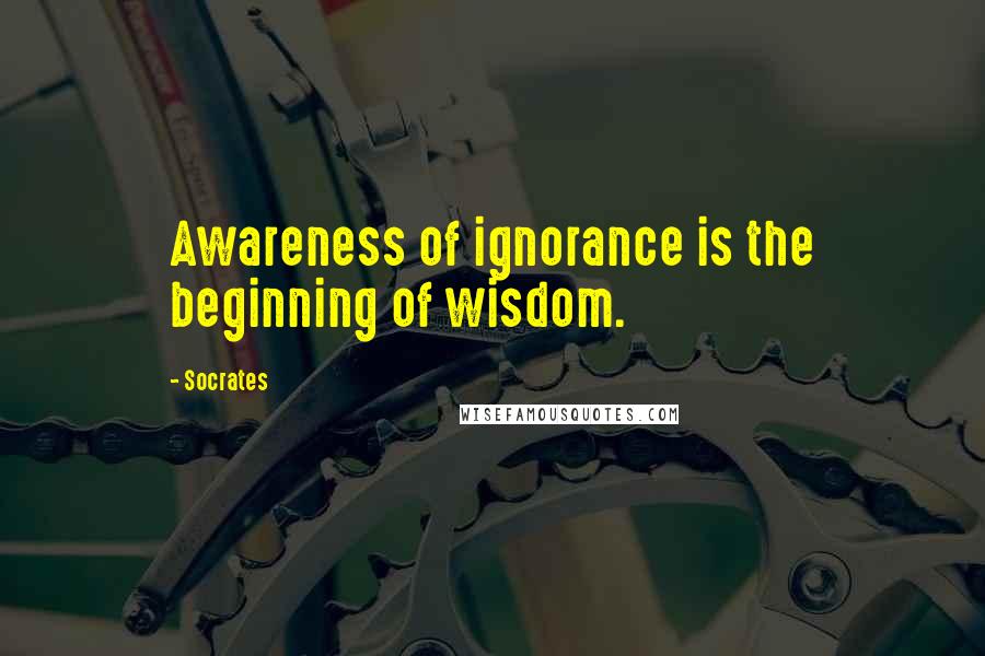 Socrates Quotes: Awareness of ignorance is the beginning of wisdom.