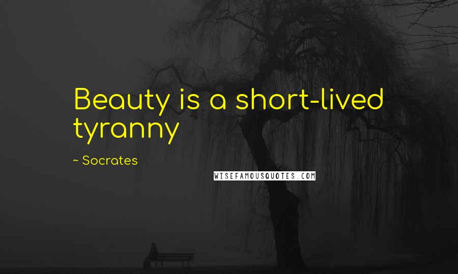 Socrates Quotes: Beauty is a short-lived tyranny