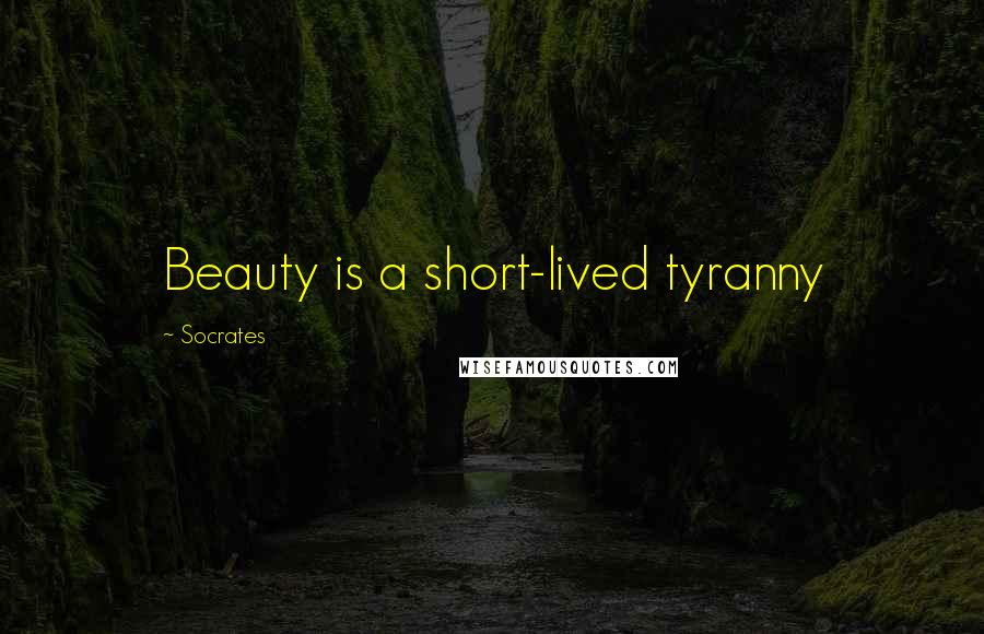 Socrates Quotes: Beauty is a short-lived tyranny