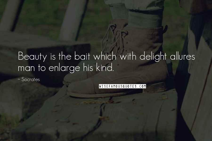 Socrates Quotes: Beauty is the bait which with delight allures man to enlarge his kind.