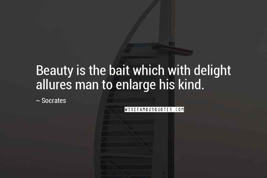 Socrates Quotes: Beauty is the bait which with delight allures man to enlarge his kind.