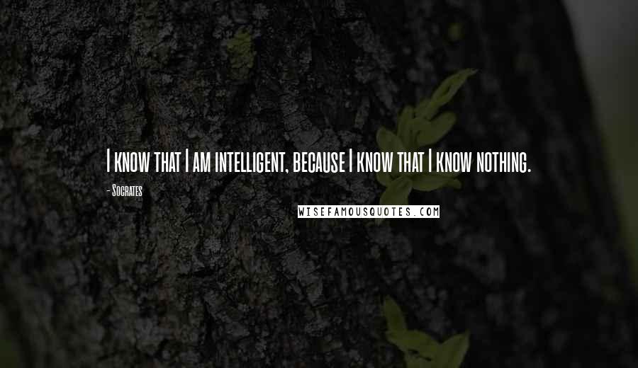 Socrates Quotes: I know that I am intelligent, because I know that I know nothing.