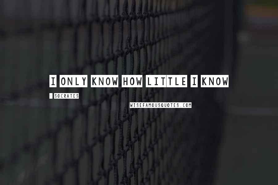Socrates Quotes: I only know how little I know