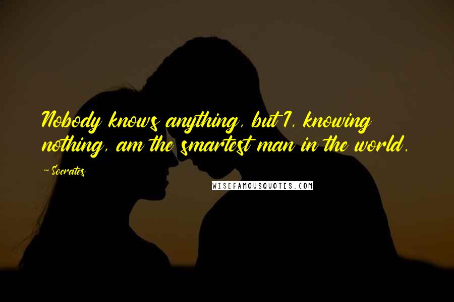 Socrates Quotes: Nobody knows anything, but I, knowing nothing, am the smartest man in the world.