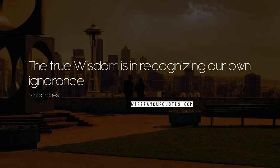 Socrates Quotes: The true Wisdom is in recognizing our own ignorance.