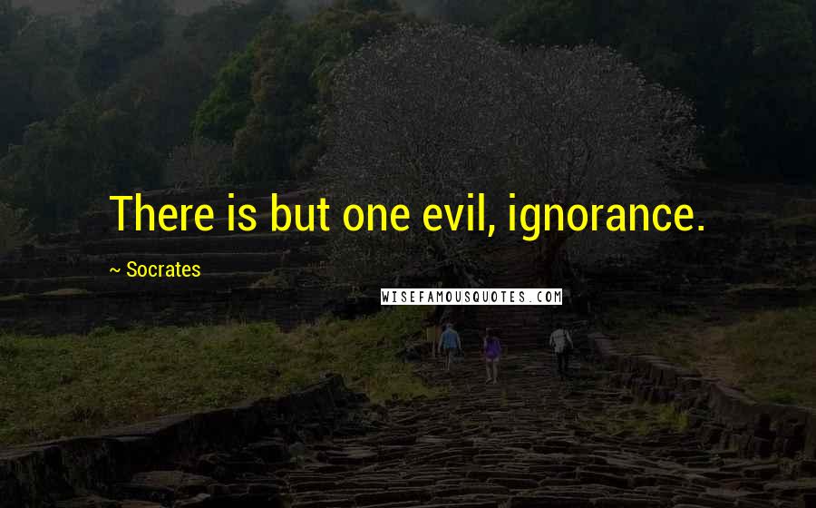 Socrates Quotes: There is but one evil, ignorance.