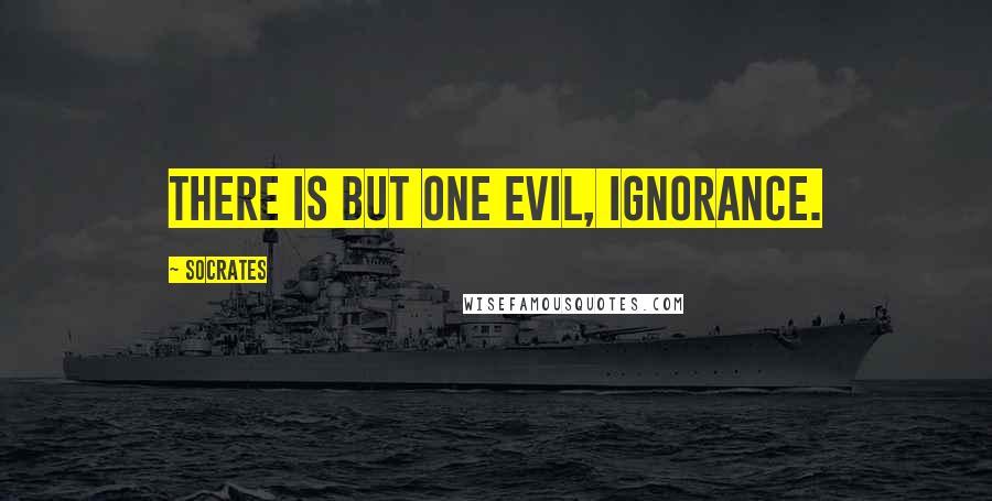 Socrates Quotes: There is but one evil, ignorance.