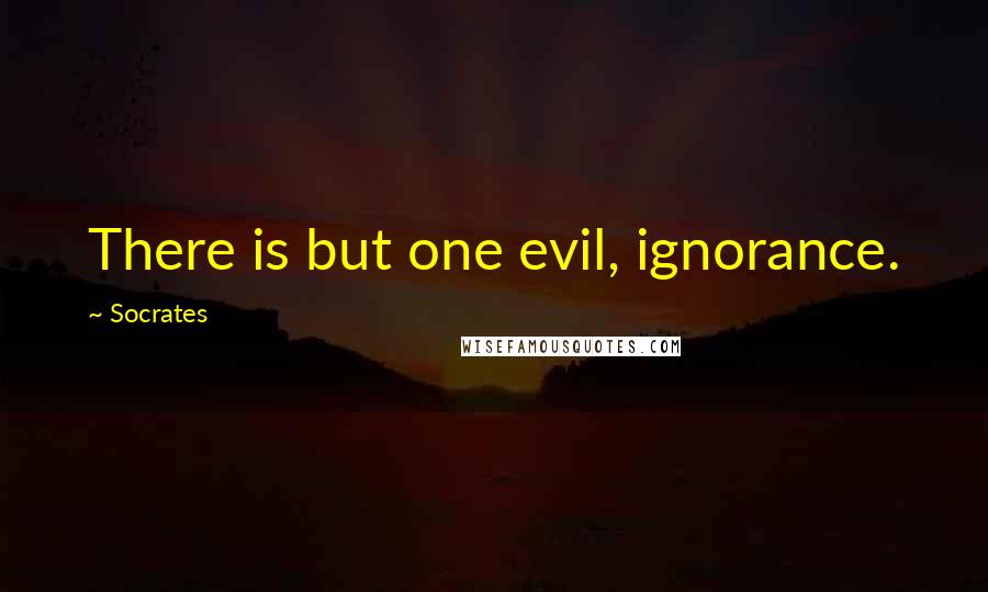 Socrates Quotes: There is but one evil, ignorance.