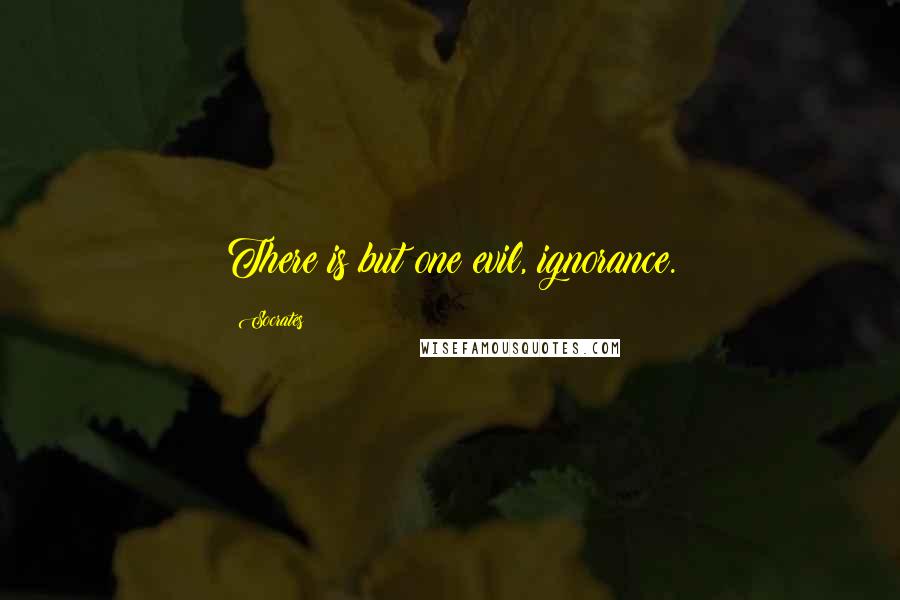 Socrates Quotes: There is but one evil, ignorance.