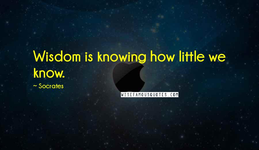 Socrates Quotes: Wisdom is knowing how little we know.