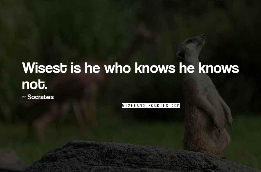 Socrates Quotes: Wisest is he who knows he knows not.