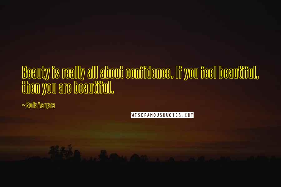 Sofia Vergara Quotes: Beauty is really all about confidence. If you feel beautiful, then you are beautiful.