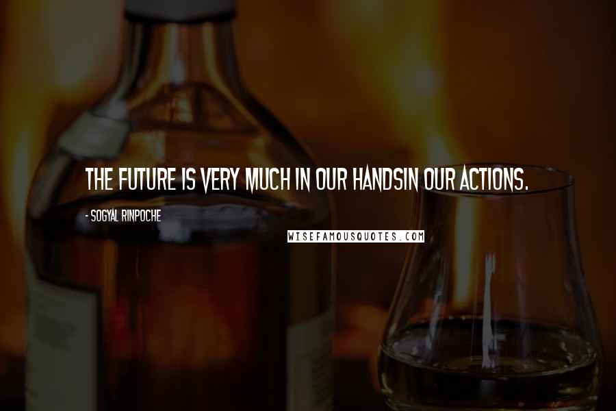 Sogyal Rinpoche Quotes: The future is very much in our handsin our actions.