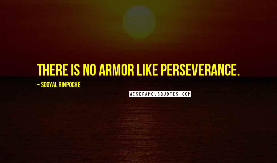 Sogyal Rinpoche Quotes: There is no armor like perseverance.