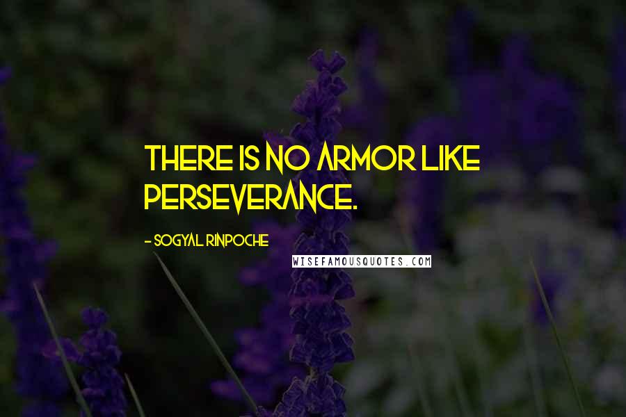 Sogyal Rinpoche Quotes: There is no armor like perseverance.