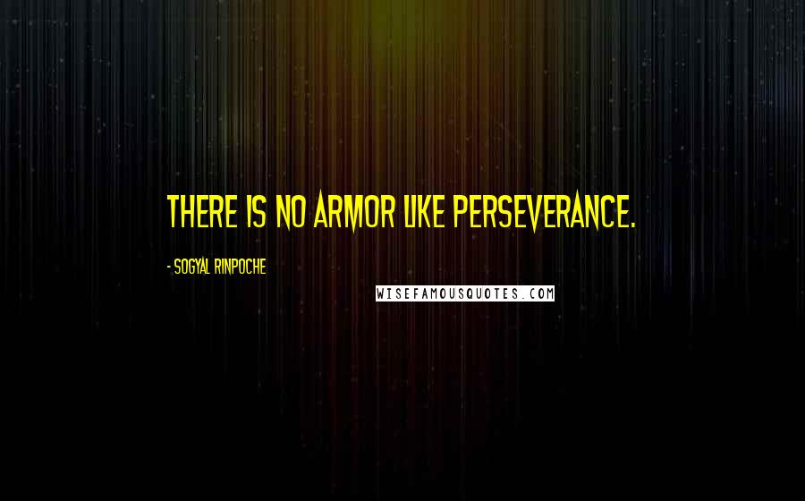 Sogyal Rinpoche Quotes: There is no armor like perseverance.